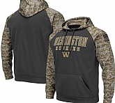 Men's Washington Huskies Gray Camo Pullover Hoodie,baseball caps,new era cap wholesale,wholesale hats